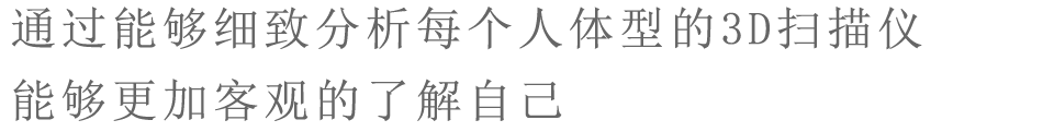 通过能够细致分析每个人体型的3D扫描仪 能够更加客观的了解自己