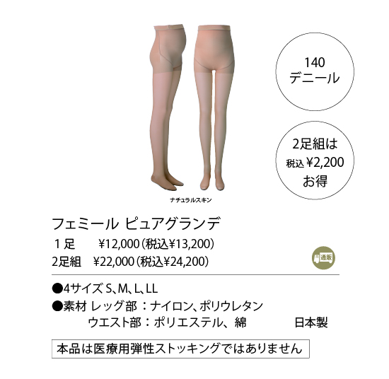 ストッキング ダイアナ 医療用弾性 ピュアグランデ  ２ セット